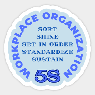 5S Workplace Organization, Lean Six Sigma Methodology Sticker